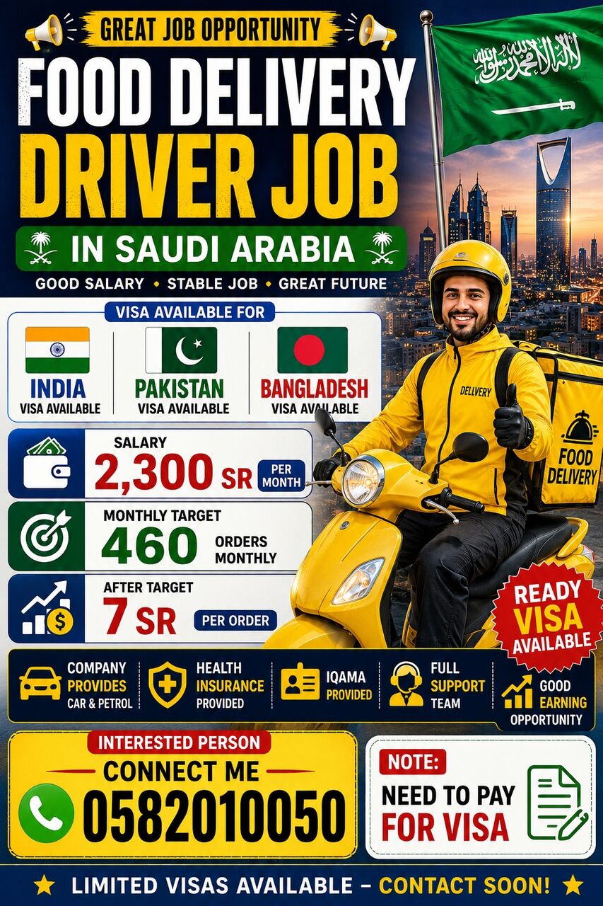 FOOD DELIVERY DRIVER VISA AVAILABLE