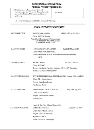 Looking For Safety/HSE Supervisor Role/Job Aramco Approved.I Have 10 Years Experience photo 2