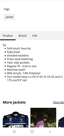 SAR 100,  Hollister Fur Jacket. photo 3