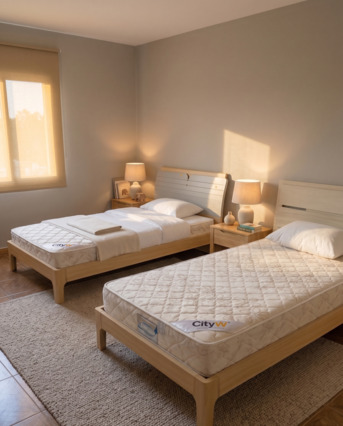 SAR 1200,  🛏️ Premium Quality: Pair Of CityW Single Beds (120x180) Excellent Condition! photo 3