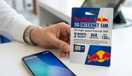 SAR 130,  RED BULL SIM CARD 2 MONTH PACKAGE 8GB DATA EVERY DAY. (ONLY 130 SR)(DELIVERY EXTRA CHARGE)