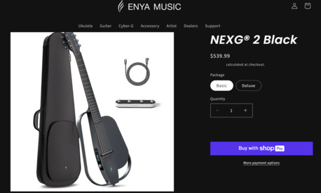 SAR 1250,  Brand New Enya Smart Bluetooth Semi Electric Guitar photo 2