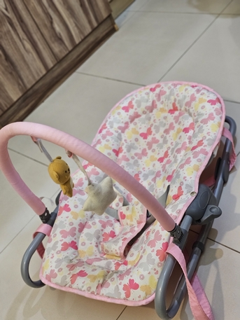 SAR 50,  ? For Sale: Gently Used Juniors Baby Rocker / Bouncer With Toy Bar photo 1