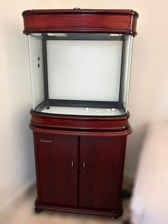 SAR 500,  Fish Aquarium With Wooden Cabinet