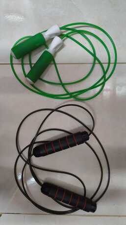 SAR 250,  2 X 10kg Dumbbells, Push Up Bar, Power Twister Bar, Skipping Ropes, Yoga Mat For Sale photo 2