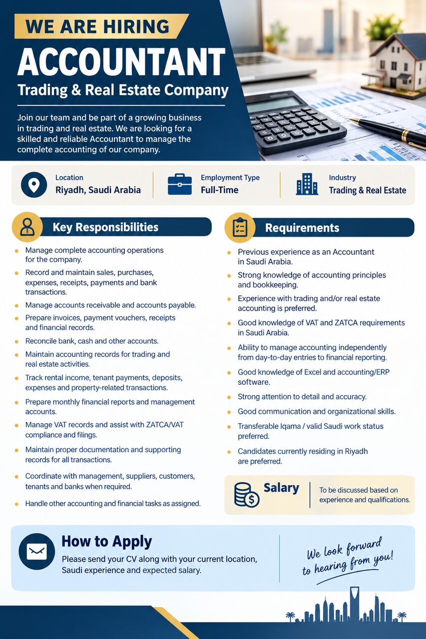 ACCOUNTANT – JOB VACANCY
