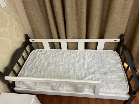 SAR 150,  Baby Crib + Mattress photo 1