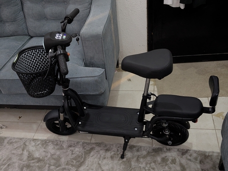 SAR 850,  Electric Kick Scooter For Adults With Front Basket, Double Seats, 10-inch Wheels (Tubeless photo 1