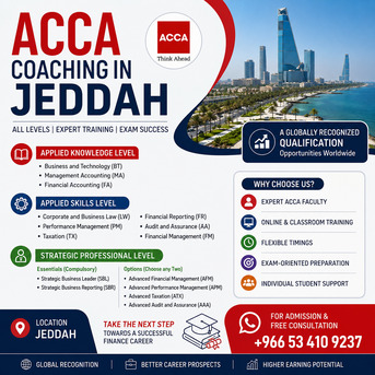 ACCA Coaching In Jeddah | Applied Knowledge, Skills & Strategic Professional