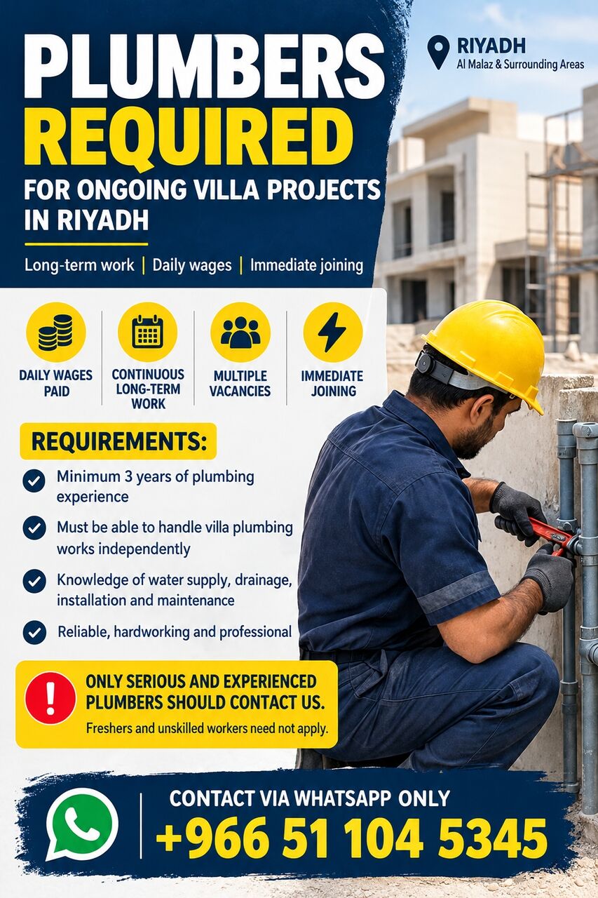 Plumbers Required photo 1