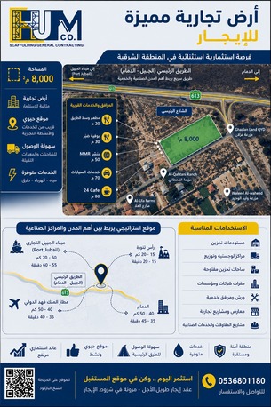 SAR 100000,  80000 Sq. Meter,  Prime 8,000 SQM Commercial Land For Rent Strategic Industrial Location In Jubail photo 2
