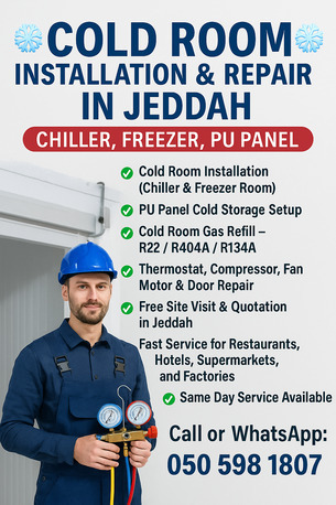 ✅❄ COLD ROOM INSTALLATION & REPAIR IN JEDDAH – CHILLER, FREEZER, PU PANEL ❄✅ photo 1