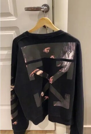 SAR 900,  Off-White X Nike Blazer Low Black Green / Off-White Black Caravaggio Arrow Sweatshirt photo 3